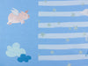 Baumwolljersey Fly with me rauchblau-bunt Panel 64cm