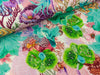 Bambino Musselin Double Gauze Prachtvolles Blumenmuster smaragd-pink-bunt