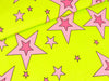 Sweatshirtstoff Corvin lime Sterne pink