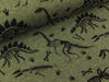 Alpenfleece Eiger Dinofossilien schwarz auf khaki meliert