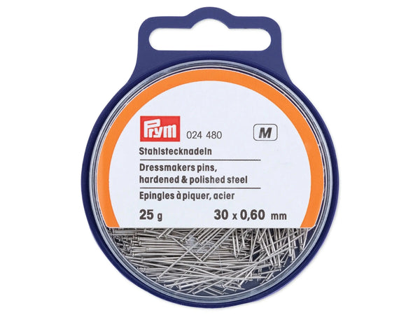 Prym 024480 Stahlstecknadeln Ø 0,6mm x 30mm Nr. 6 SF super fine - 1 Dose, 25g