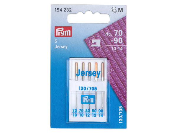 Prym 154232 Nähmaschinennadeln mit Flachkolben - Jersey - No. 70 - 90 - 5 Stück