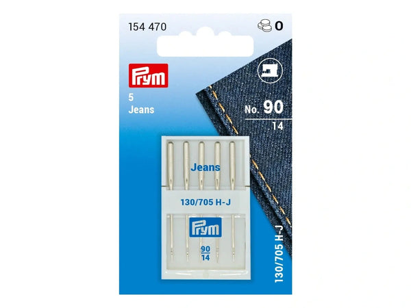 Prym 154470 Nähmaschinennadeln mit Flachkolben - Jeans - No. 90 - 5 Stück