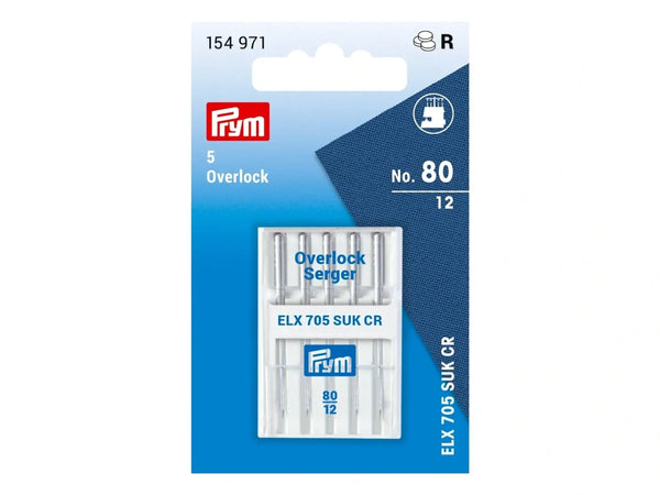 Prym 154971 Nähmaschinennadeln - Overlock - ELx705 SUK CR - No. 80 - 5 Stück