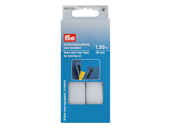 Prym 968535 Haftverschlussband 1,2m x 20mm weiß