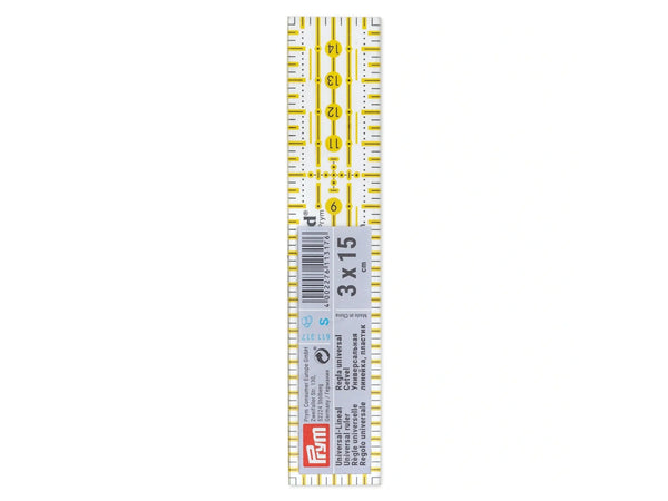 Prym 611317 Omnigrid Universal-Lineal 3 x 15cm transparent