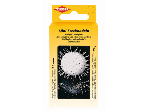 Kleiber 71026 Mini-Stecknadeln Metalldose Edelstahl 13mm - ca. 25g