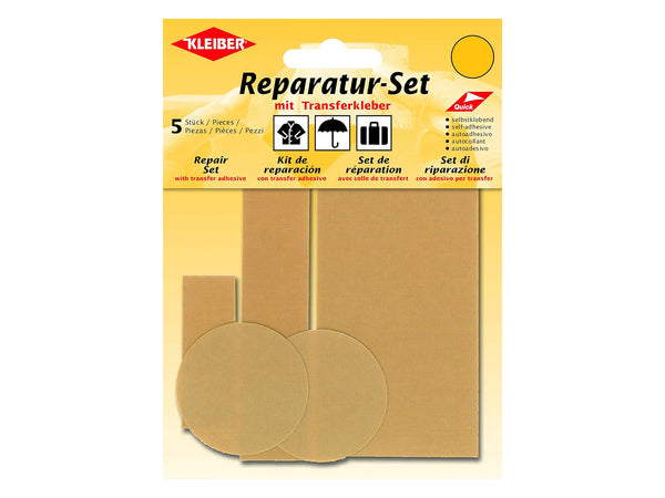 Kleiber 43002 Reparatur-Set selbstklebend beige - 5 Stück