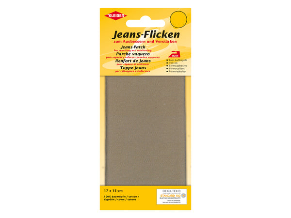 Kleiber 34207 Jeans-Flicken - zum Ausbessern und Verstärken - beige - 17cm x 15cm