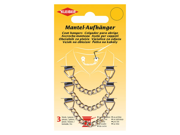 Kleiber 85931 Metall-Aufhänger 3er-Set - silber - ca. 8,3cm x 1,1cm