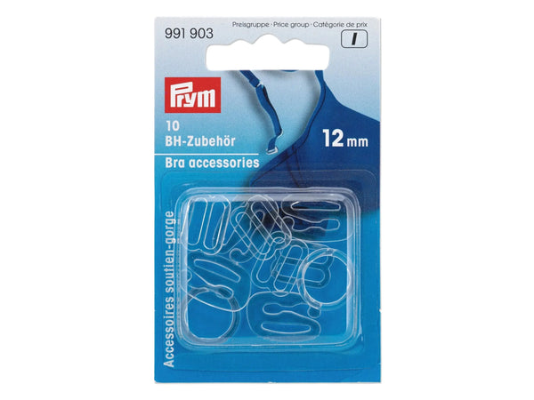 Prym 991903 BH-Zubehör transparent - 12mm  - 10-teilig