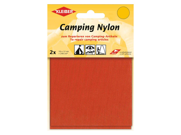 Kleiber 48004 Camping Nylon selbstklebend orange - 10 x 12cm - 2 Stück