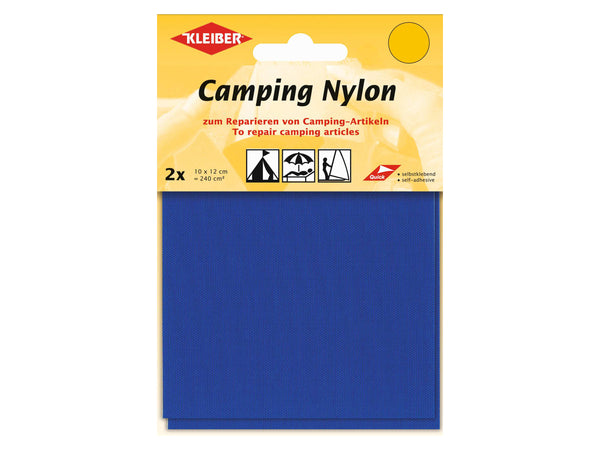 Kleiber 48002 Camping Nylon selbstklebend atlantik - 10 x 12cm - 2 Stück