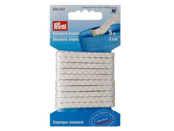 Prym 910012 Standard-Elastic 5m x 5mm - Weiß