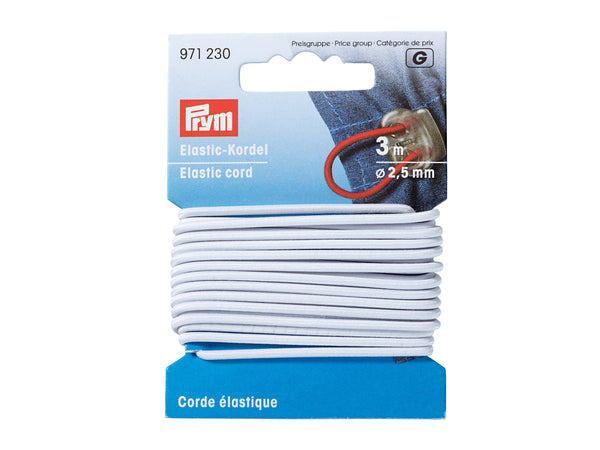 Prym 971230 Elastic-Kordel 2,5mm x 3m weiß