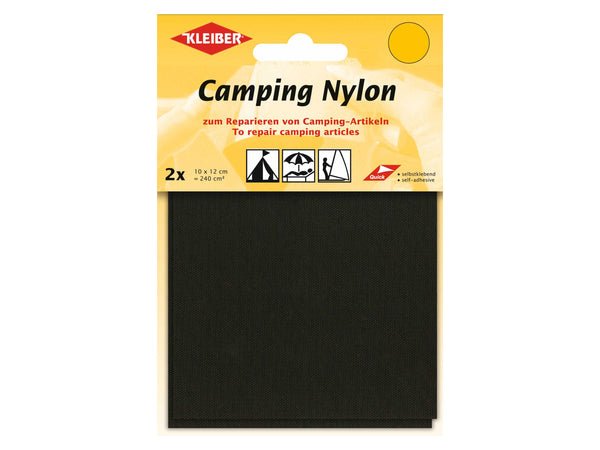 Kleiber 48001 Camping Nylon selbstklebend braun - 10 x 12cm - 2 Stück