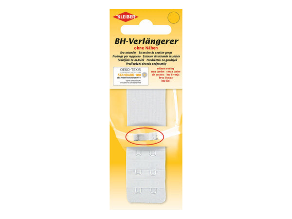 Kleiber 80120 BH-Verlängerer 30mm breit, 2 Haken weiß