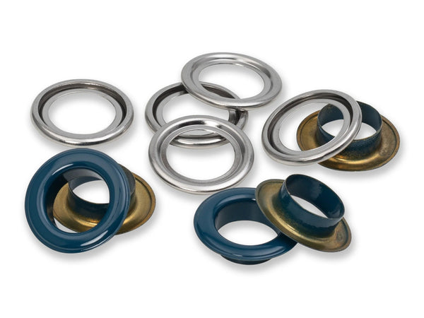 Prym 542563 Ösen mit Scheiben - marine - Ø 14mm - 15 Stück