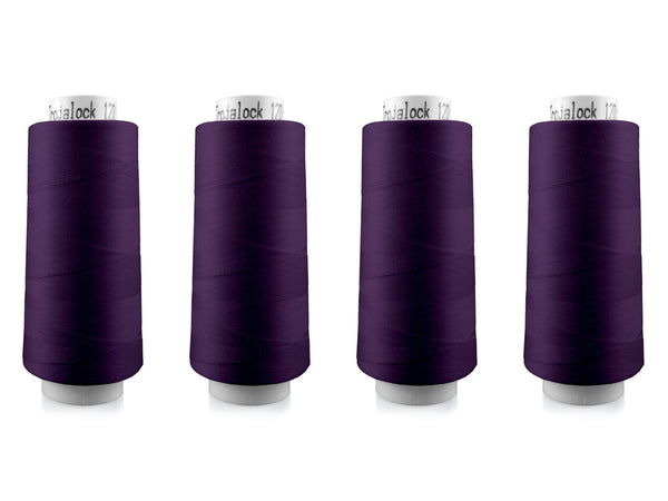 Amann Trojalock No. 120 Overlockgarn Nähgarn 4x 2500m 8857 - Aubergine