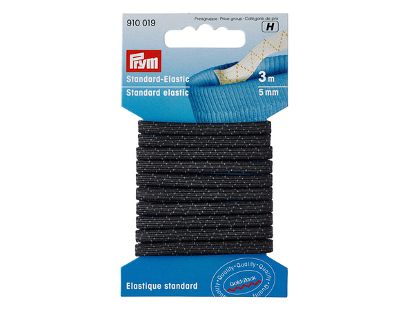 Prym 910019 Standard-Elastic 3m x 5mm - Schwarz