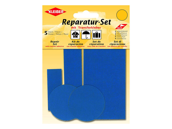 Kleiber 43013 Reparatur-Set selbstklebend kornblau - 5 Stück