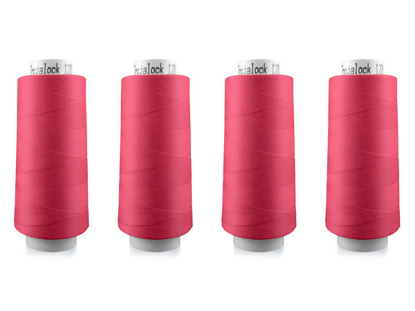 Amann Trojalock No. 120 Overlockgarn Nähgarn 4x 2500m 8813 - Neonpink
