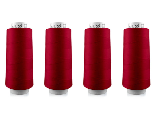 Amann Trojalock No. 120 Overlockgarn Nähgarn 4x 2500m 8492 - Burgundy