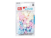 Prym Love 393007 Nähfrei Druckknöpfe Color Snaps 12,4mm rosa-hellblau-perle 30 Stück