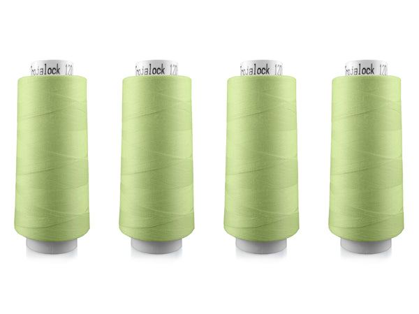 Amann Trojalock No. 120 Overlockgarn Nähgarn 4x 2500m 8246 - Gelbgrün