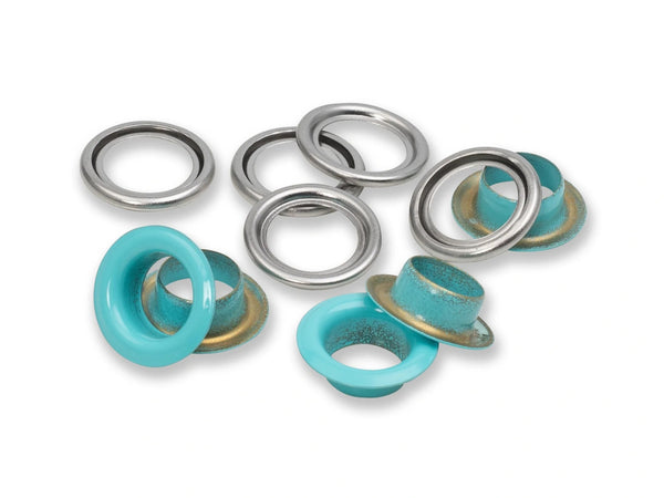 Prym 542547 Ösen mit Scheiben - mint - Ø 11mm - 20 Stück