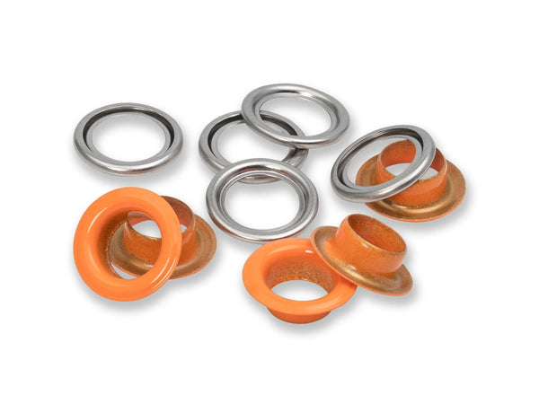 Prym 542546 Ösen mit Scheiben - orange - Ø 11mm - 20 Stück