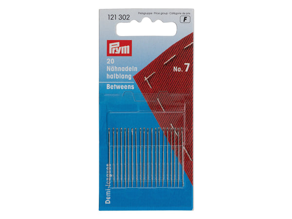 Prym 121302 Nähnadeln halblang silberfarbig - Ø 0,7mm x 31mm No. 7 - 20 Stück