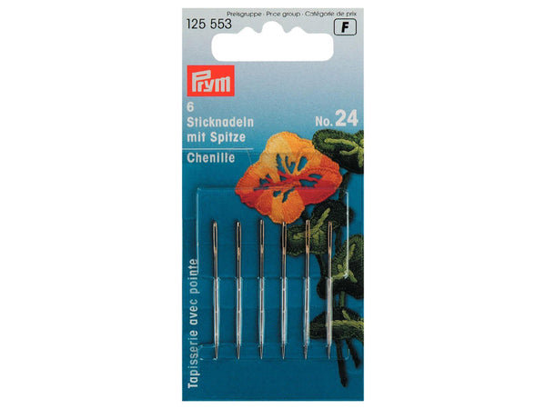 Prym 125553 Sticknadeln mit Spitze - Ø 0,8mm x 37mm No. 24 - 6 Stück