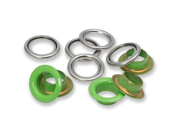 Prym 542545 Ösen mit Scheiben - hellgrün - Ø 11mm - 20 Stück