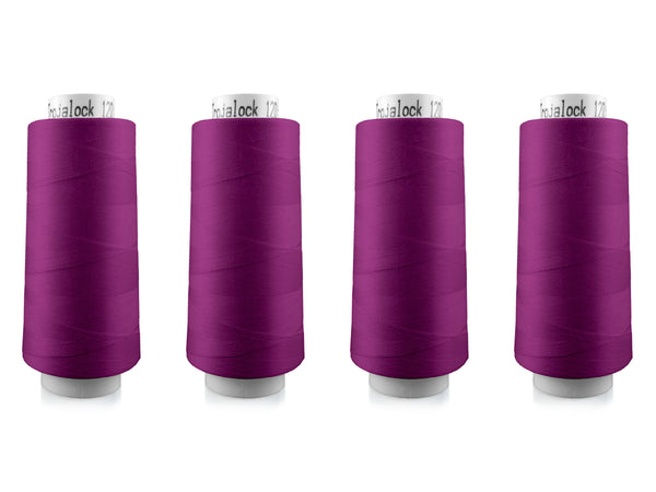 Amann Trojalock No. 120 Overlockgarn Nähgarn 4x 2500m 7216 - Fuchsia