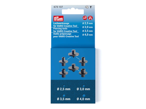 Prym 673137 Lochwerkzeuge für VARIO Creative Tool - Ø 2,5mm | Ø 3,0mm | Ø 3,5mm | Ø 4,0mm
