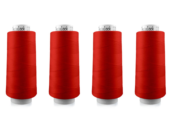 Amann Trojalock No. 120 Overlockgarn Nähgarn 4x 2500m 7155 - Leuchtrot