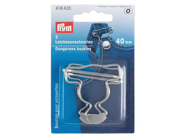 Prym 416435 Latzhosenschnallen 40mm silberfarbig - 2 Stück