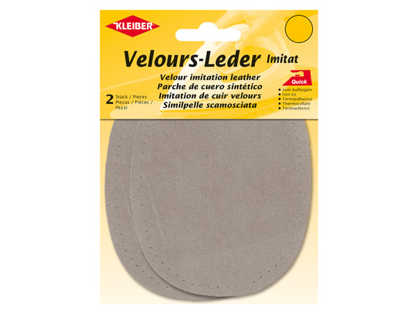 Kleiber 87702 Velours-Leder Imitat Flecken zum Aufbügeln beige - ca. 13cm x 10cm - 2 Stück