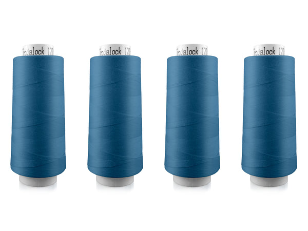 Amann Trojalock No. 120 Overlockgarn Nähgarn 4x 2500m 7089 - Dunkeltürkis