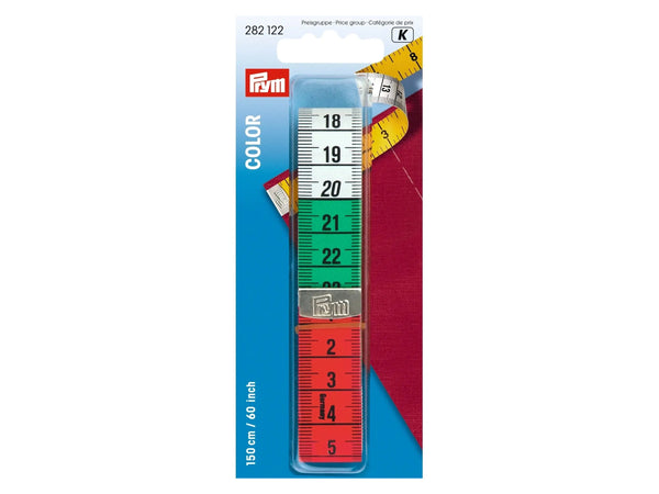 Prym 282122 Maßband Color cm/inch rot-weiß-grün 150cm