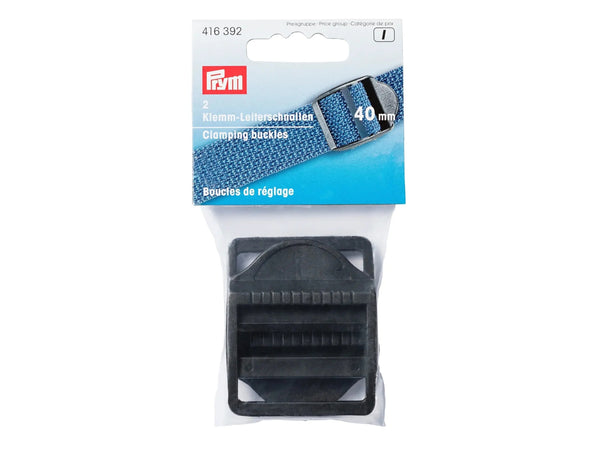 Prym 416392 Klemm-Leiterschnallen 40mm schwarz - 2 Stück