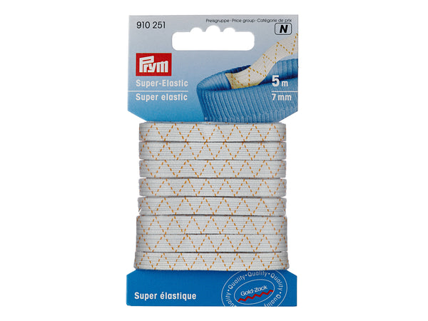 Prym 910251 Super-Elastic 5m x 7mm - Weiß