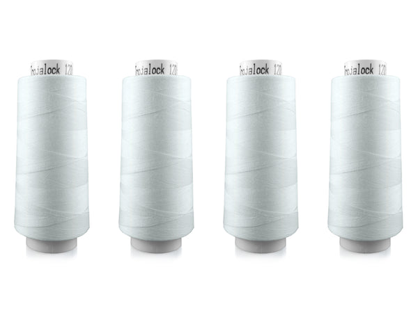 Amann Trojalock No. 120 Overlockgarn Nähgarn 4x 2500m 2000 - Weiß