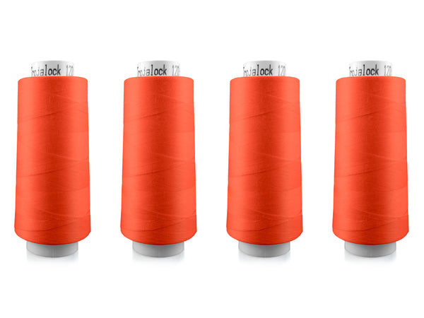 Amann Trojalock No. 120 Overlockgarn Nähgarn 4x 2500m 1428 - Neonorange