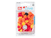 Prym Love 393080 Nähfrei Druckknöpfe Color Snaps Blume 13,6mm gelb-rot-gold 21 Stück