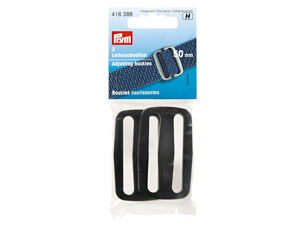 Prym 416388 Leiterschnallen 50mm schwarz - 2 Stück