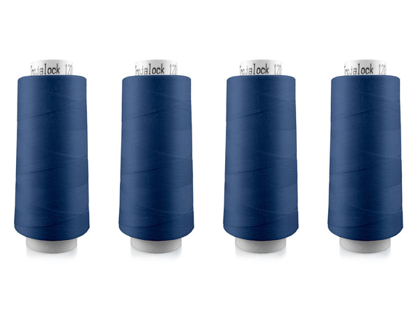 Amann Trojalock No. 120 Overlockgarn Nähgarn 4x 2500m 1303 - Himmelblau