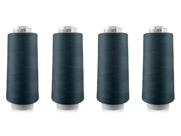 Amann Trojalock No. 120 Overlockgarn Nähgarn 4x 2500m 1276 - Jeansblau