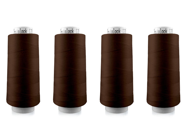 Amann Trojalock No. 120 Overlockgarn Nähgarn 4x 2500m 0975 - Braun